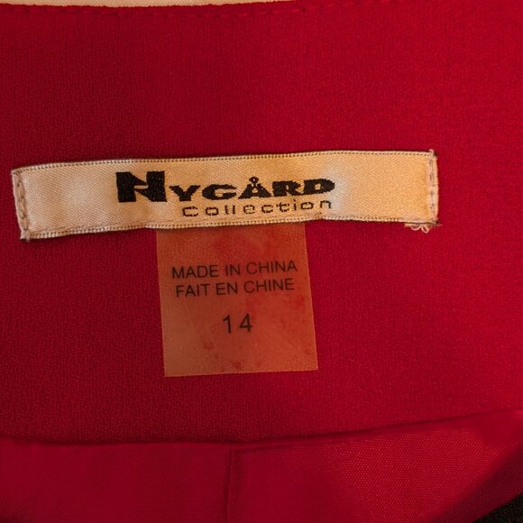 Nygard red and black zip front blazer 14 EUC 1990s business casual work wear - Picture 9 of 10